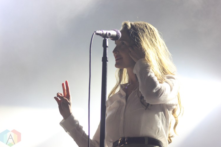 ELORA, ON - AUGUST 17: July Talk performs at Riverfest Elora in Elora, Ontario on August 17, 2018. (Photo: Curtis Sindrey/Aesthetic Magazine)