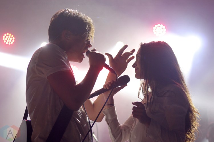 ELORA, ON - AUGUST 17: July Talk performs at Riverfest Elora in Elora, Ontario on August 17, 2018. (Photo: Curtis Sindrey/Aesthetic Magazine)