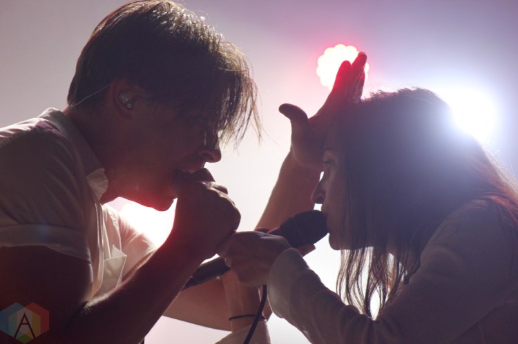 ELORA, ON - AUGUST 17: July Talk performs at Riverfest Elora in Elora, Ontario on August 17, 2018. (Photo: Curtis Sindrey/Aesthetic Magazine)