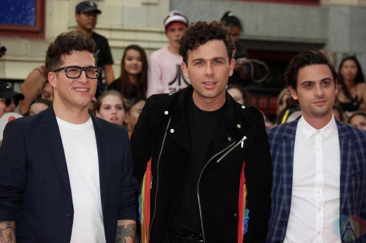 TORONTO, ON - AUGUST 26: Arkells attend iHeartRadio MMVAS red carpet in Toronto, Ontario on August 26, 2018. (Photo: Curtis Sindrey/Aesthetic Magazine)