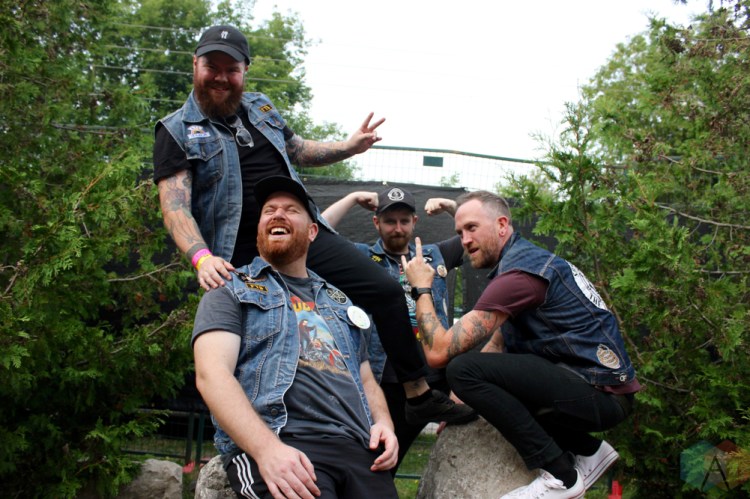 ELORA, ON - AUGUST 18: Sam Coffey And The Iron Lungs pose for a portrait at Riverfest Elora in Elora, Ontario on August 18, 2018. (Photo: Curtis Sindrey/Aesthetic Magazine)