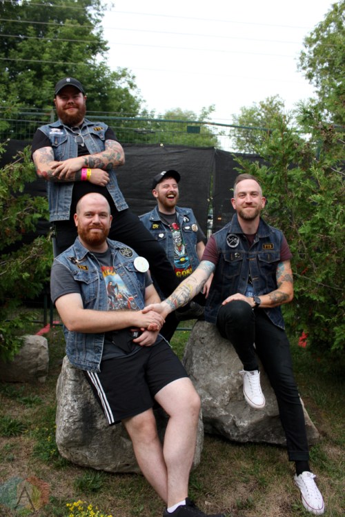 ELORA, ON - AUGUST 18: Sam Coffey And The Iron Lungs pose for a portrait at Riverfest Elora in Elora, Ontario on August 18, 2018. (Photo: Curtis Sindrey/Aesthetic Magazine)