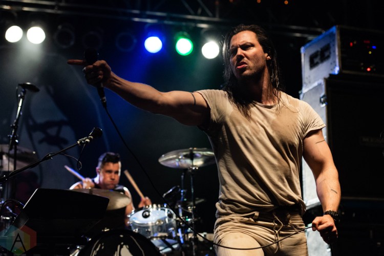 CHICAGO, IL - SEPTEMBER 15: Andrew WK performs at Riot Fest at Douglas Park in Chicago on September 15, 2018. (Photo: Katie Kuropas/Aesthetic Magazine)
