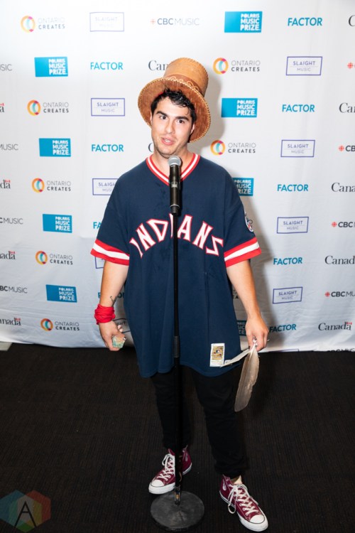 TORONTO, ON - SEPTEMBER 17: Jeremy Dutcher appears at Polaris Prize gala at the Carlu in Toronto, Ontario on September 17, 2018. (Photo: Brendan Albert/Aesthetic Magazine)