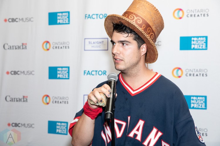 TORONTO, ON - SEPTEMBER 17: Jeremy Dutcher appears at Polaris Prize gala at the Carlu in Toronto, Ontario on September 17, 2018. (Photo: Brendan Albert/Aesthetic Magazine)