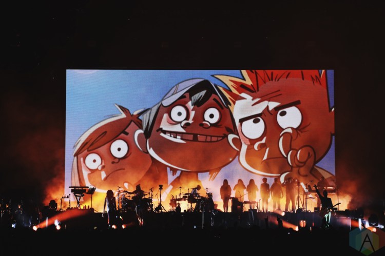 TORONTO, ON - OCTOBER 08: Gorillaz performs at Scotiabank Arena in Toronto on October 08, 2018. (Photo: Shahnoor Ijaz/Aesthetic Magazine)