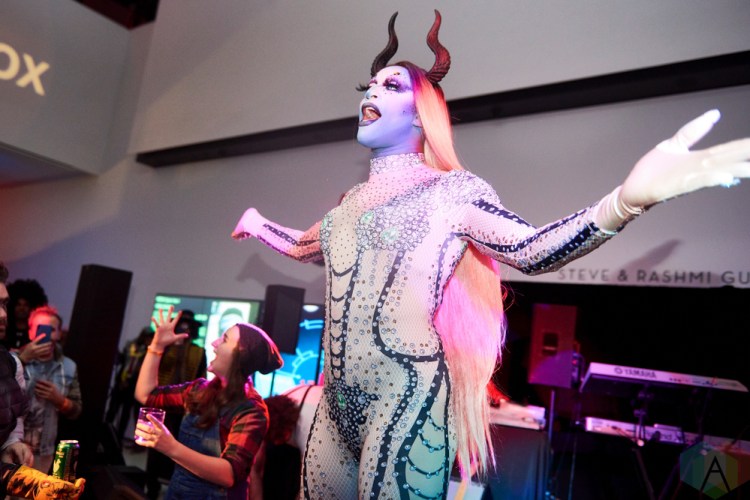 TORONTO, ON - OCTOBER 25: Attendees mingle at TIFF Boombox at TIFF Bell Lightbox in Toronto on October 25, 2018. (Photo: Morgan Harris/Aesthetic Magazine)