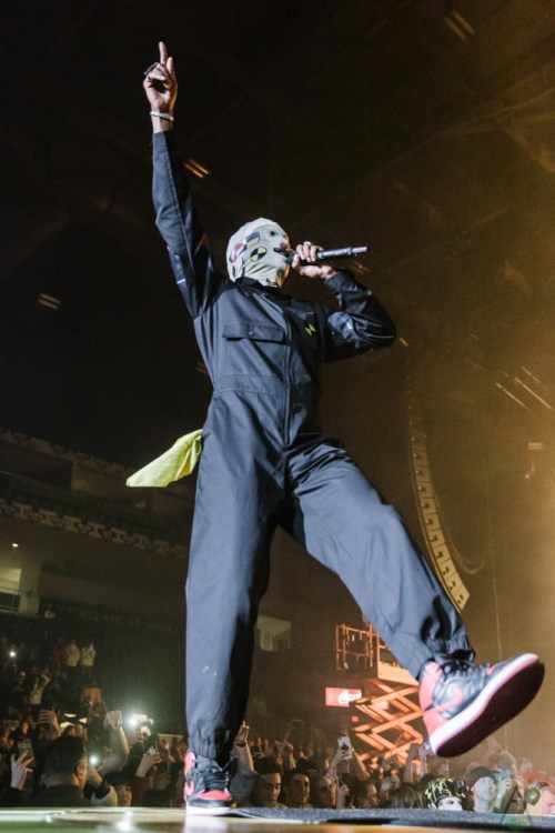 TORONTO, ON - JANUARY 11: ASAP Rocky performs at Coca-Cola Coliseum in Toronto on January 11, 2019. (Photo: Jenna Hum/Aesthetic Magazine)