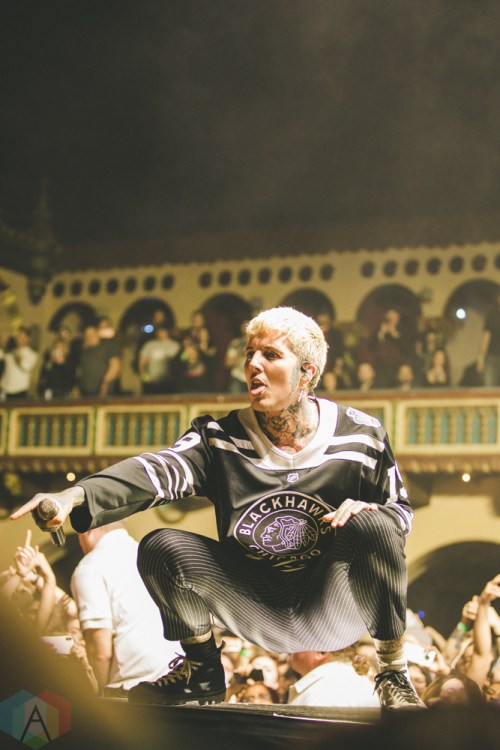 CHICAGO, IL - FEBRUARY 05: Bring Me The Horizon performs at Aragon Ballroom in Chicago on February 05, 2019. (Photo: Rob Haberman/Aesthetic Magazine)