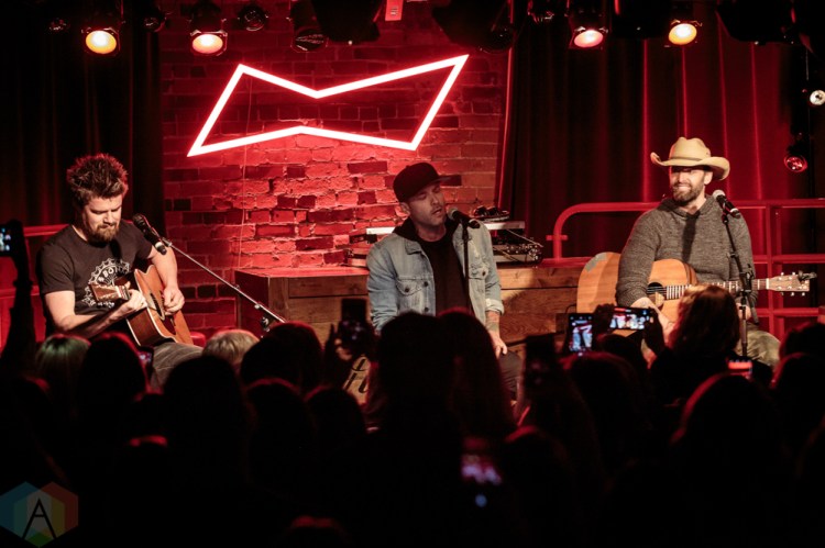 TORONTO, ON - FEBRUARY 05: Dean Brody and Dallas Smith perform at Jasper Dandy in Toronto on February 05, 2019 as part of the Live Nation Country Megaticket launch concert. (Photo: David McDonald/Aesthetic Magazine)