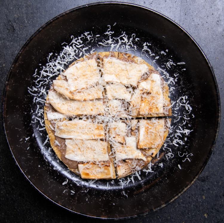 Tostadita de hongos at Chotto Matte Toronto