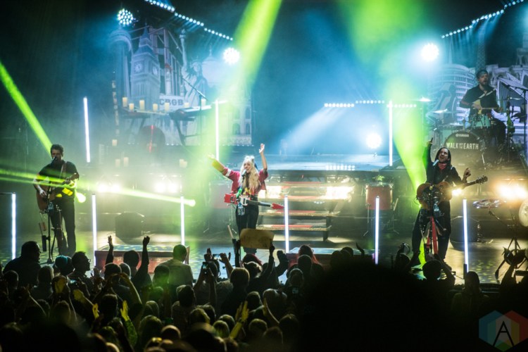 TORONTO, ON - FEBRUARY 15: Walk Off The Earth performs at Sony Centre in Toronto on February 15, 2019. (Photo: Joanna Glezakos/Aesthetic Magazine)