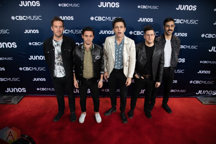 LONDON, ON - MARCH 17: Arkells attend the 2019 Juno Awards red carpet at Budweiser Gardens in London, Ontario on March 17, 2019. (Photo: Brendan Albert/Aesthetic Magazine)