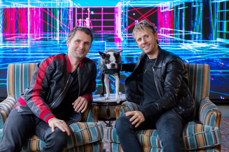 Matt Bellamy (L) and Dominic Howard of Muse.