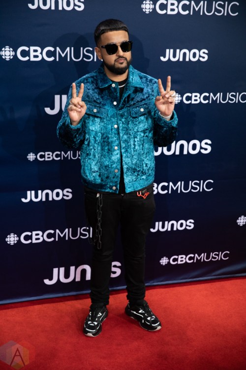 LONDON, ON - MARCH 17: Nav attends the 2019 Juno Awards red carpet at Budweiser Gardens in London, Ontario on March 17, 2019. (Photo: Brendan Albert/Aesthetic Magazine)
